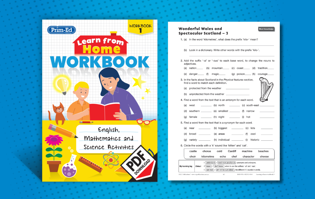 learn from home workbook